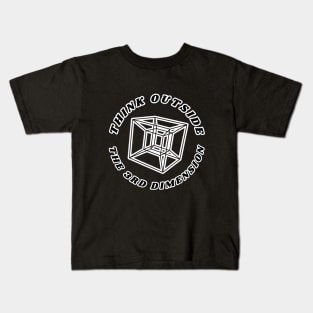 Think Outside The 3rd Dimension – Tesseract design Kids T-Shirt